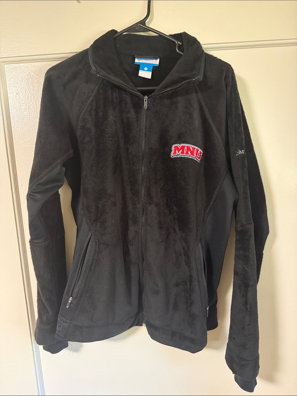 Columbia Black Full-Zip Fleece Jacket with MNU Patch